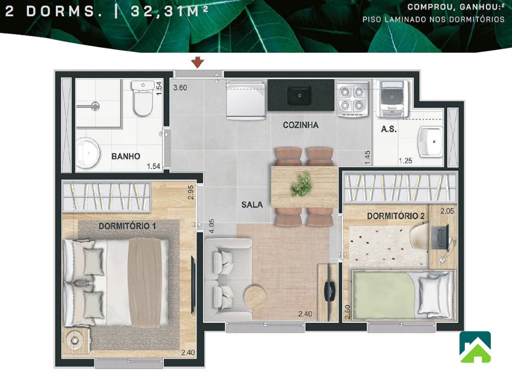 Apartamento, 2 quartos, 35 m² - Foto 46
