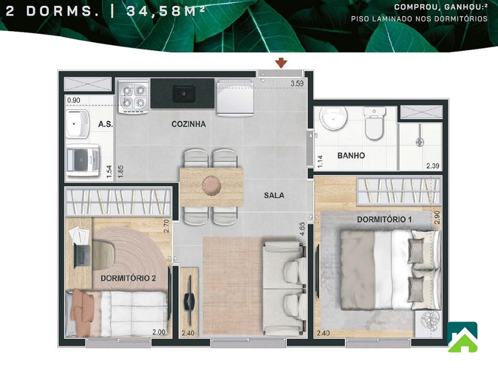 Apartamento, 2 quartos, 45 m² - Foto 47