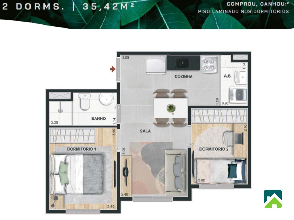 Apartamento, 2 quartos, 45 m² - Foto 48
