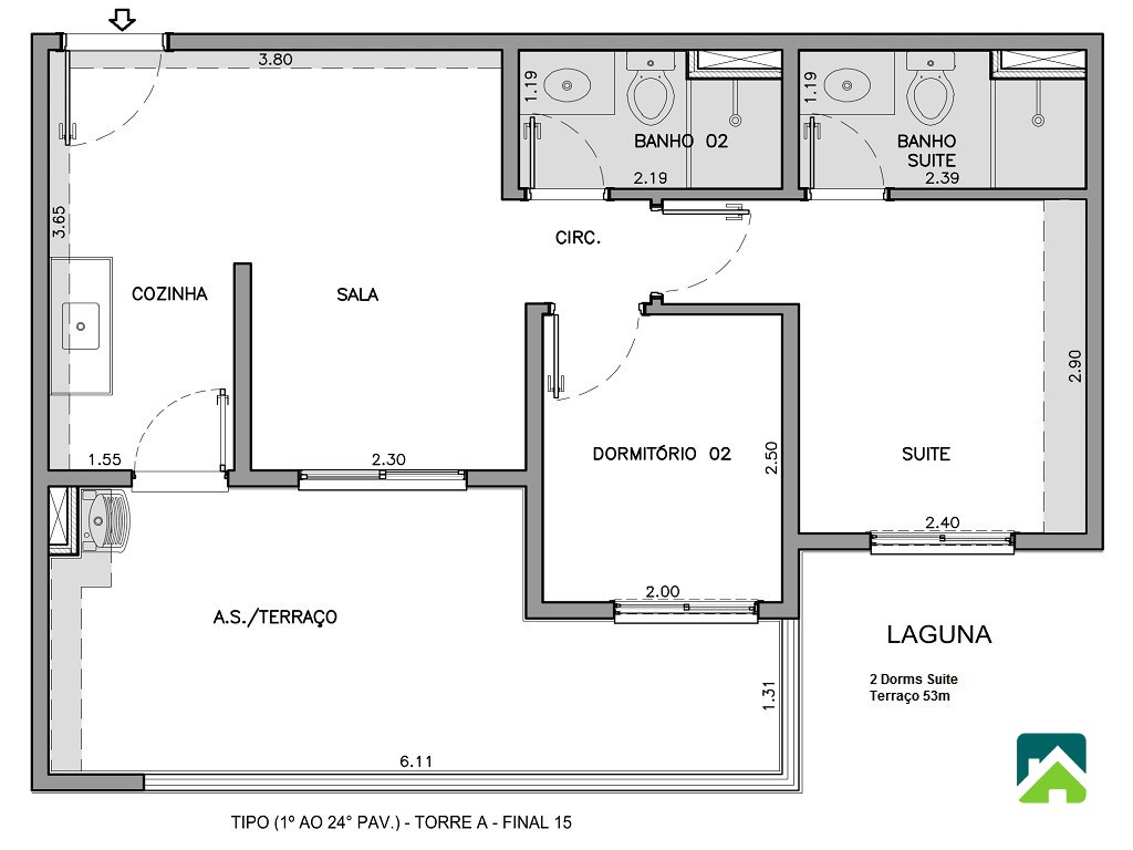 Apartamento, 2 quartos, 53 m² - Foto 17