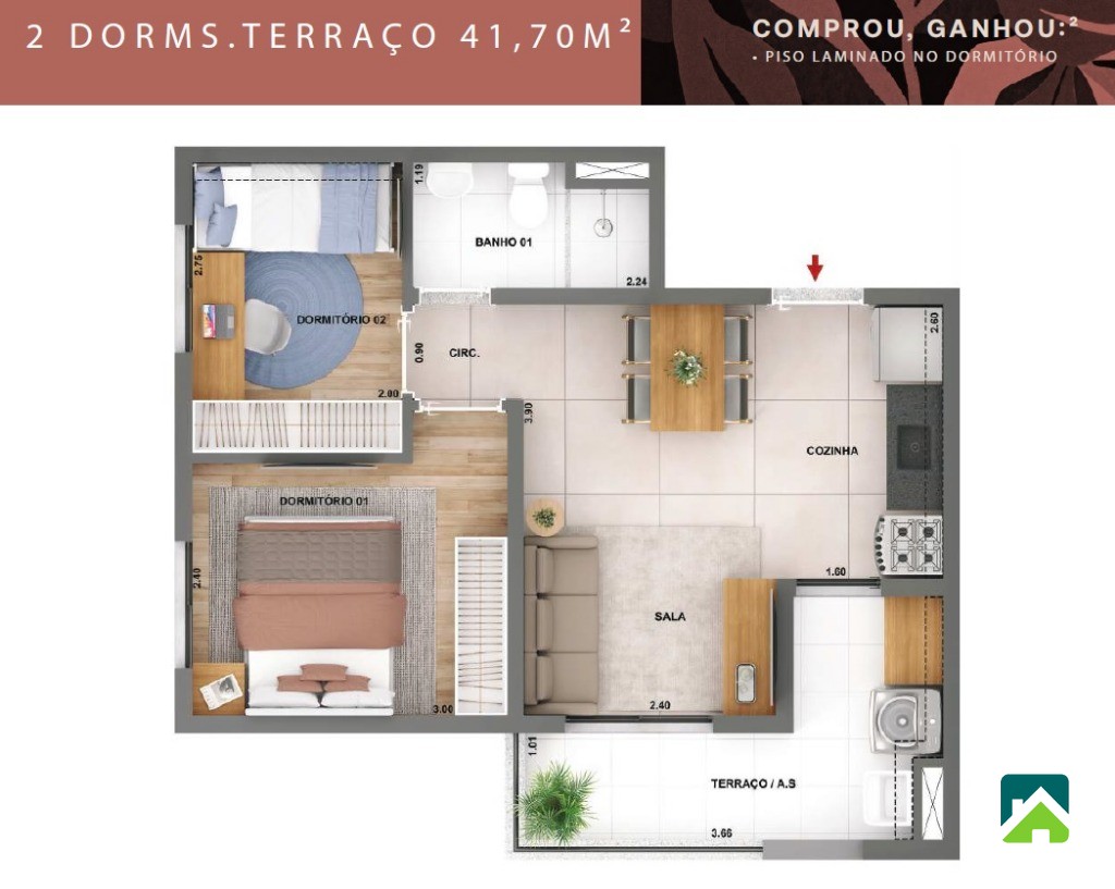 Apartamento, 2 quartos, 54 m² - Foto 47