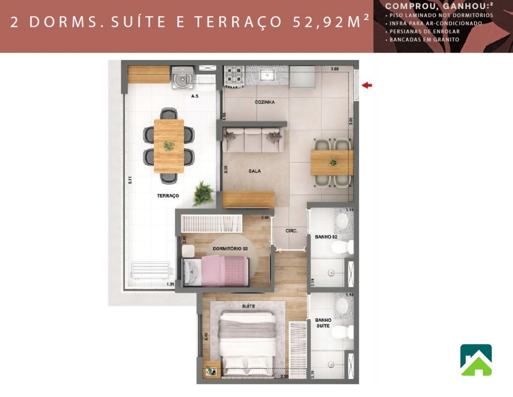 Apartamento, 2 quartos, 54 m² - Foto 52