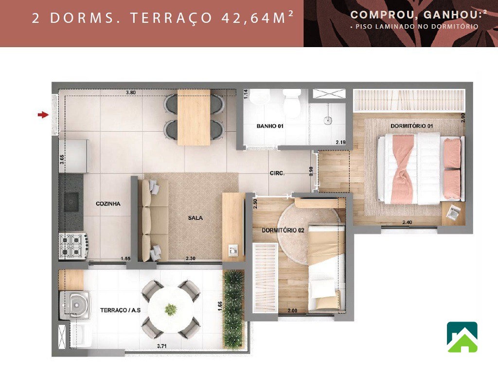 Apartamento, 2 quartos, 54 m² - Foto 48