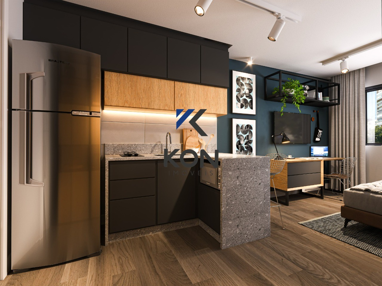 Apartamentos de 1 quarto na planta. - foto 6