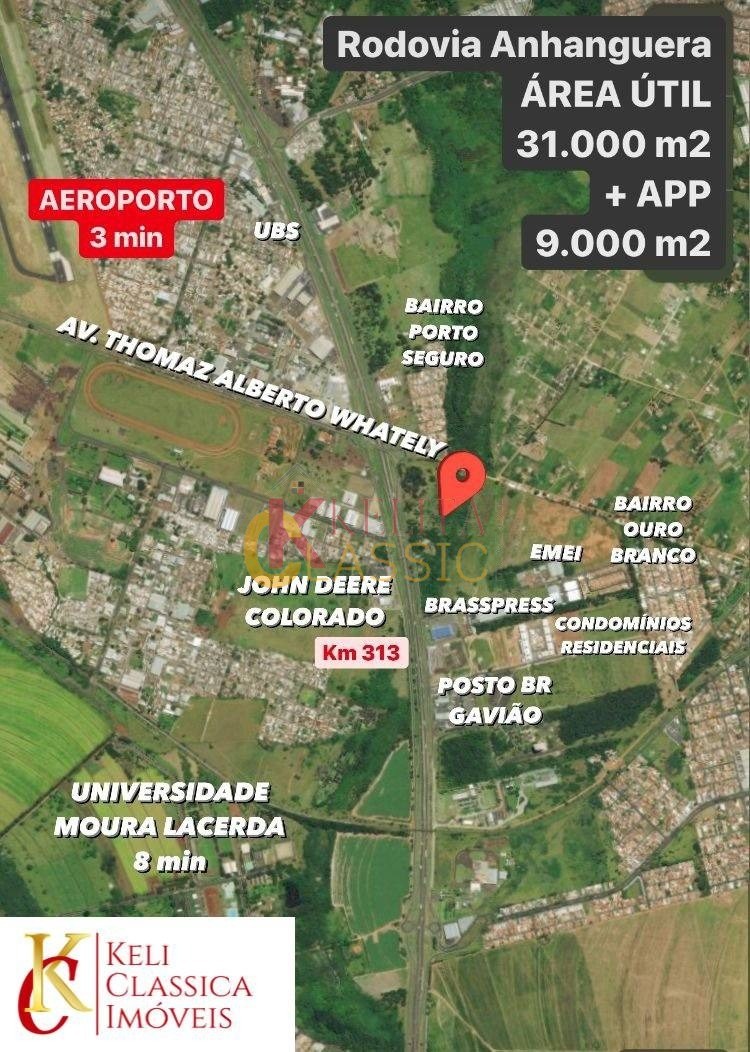 O terreno fica ao lado do Trevo da Rodovia com a Avenida do Aeroporto (Av. Thomaz Alberto Whately). - TE00021