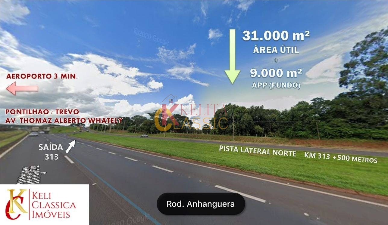 O terreno fica ao lado do Trevo da Rodovia com a Avenida do Aeroporto (Av. Thomaz Alberto Whately). - TE00021