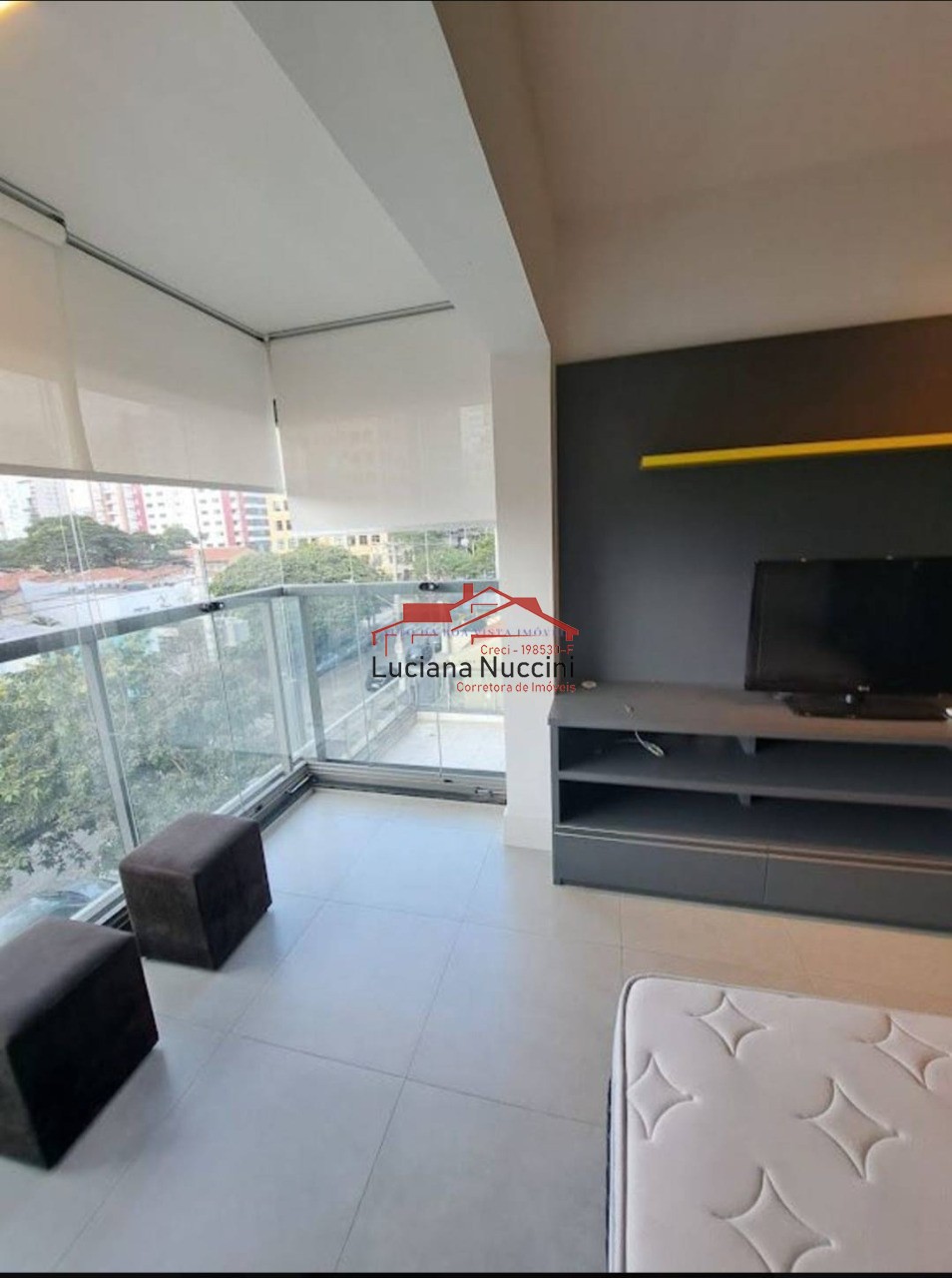 Studio de luxo em condomínio seguro e moderno - piscinas, ac
