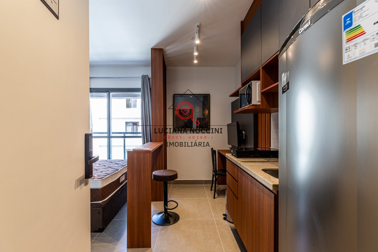 Apartamento para locação no Jardim Paulista, São Paulo-SP: 1 quarto, 1 sala, 1 banheiro e 28m² de área. Venha conferir!