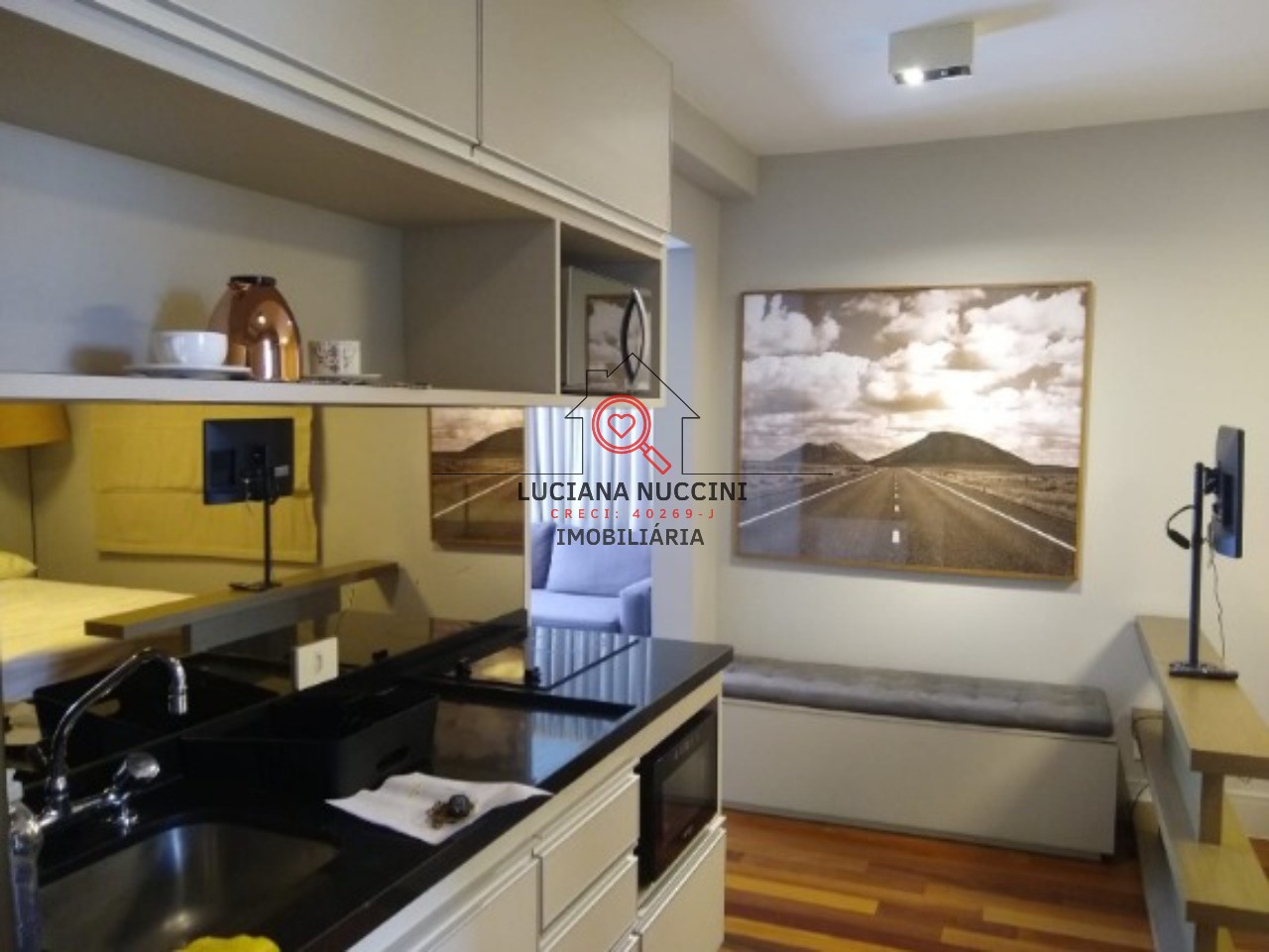 Aluguel de lindo STUDIO mobiliado com lazer completo no bairro dos Jardins