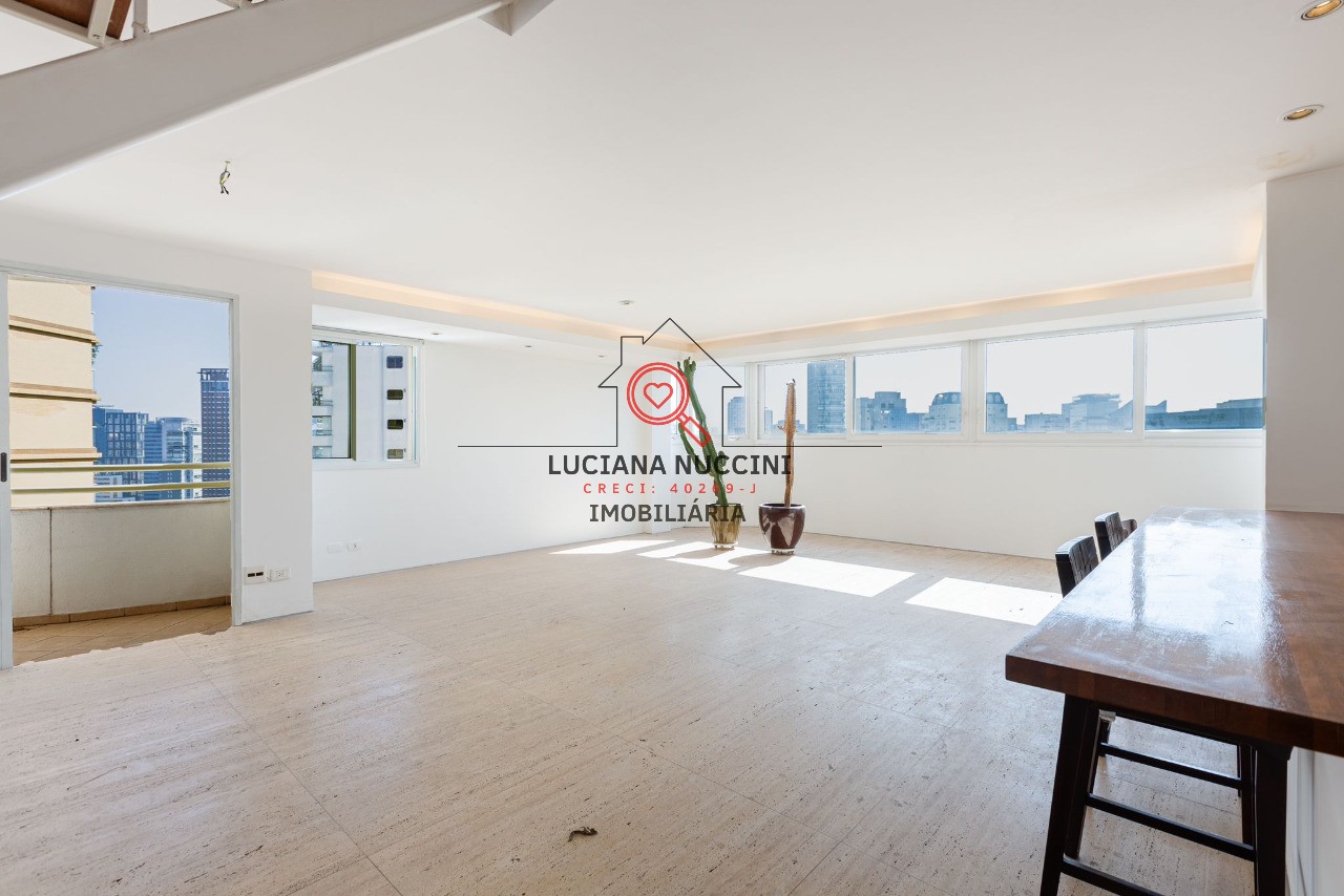 Alugue já este luxuoso apartamento na Vila Nova Conceição, São Paulo-SP! 1 quarto, 2 suítes, 3 banheiros, 3 vagas de garagem e 180m².