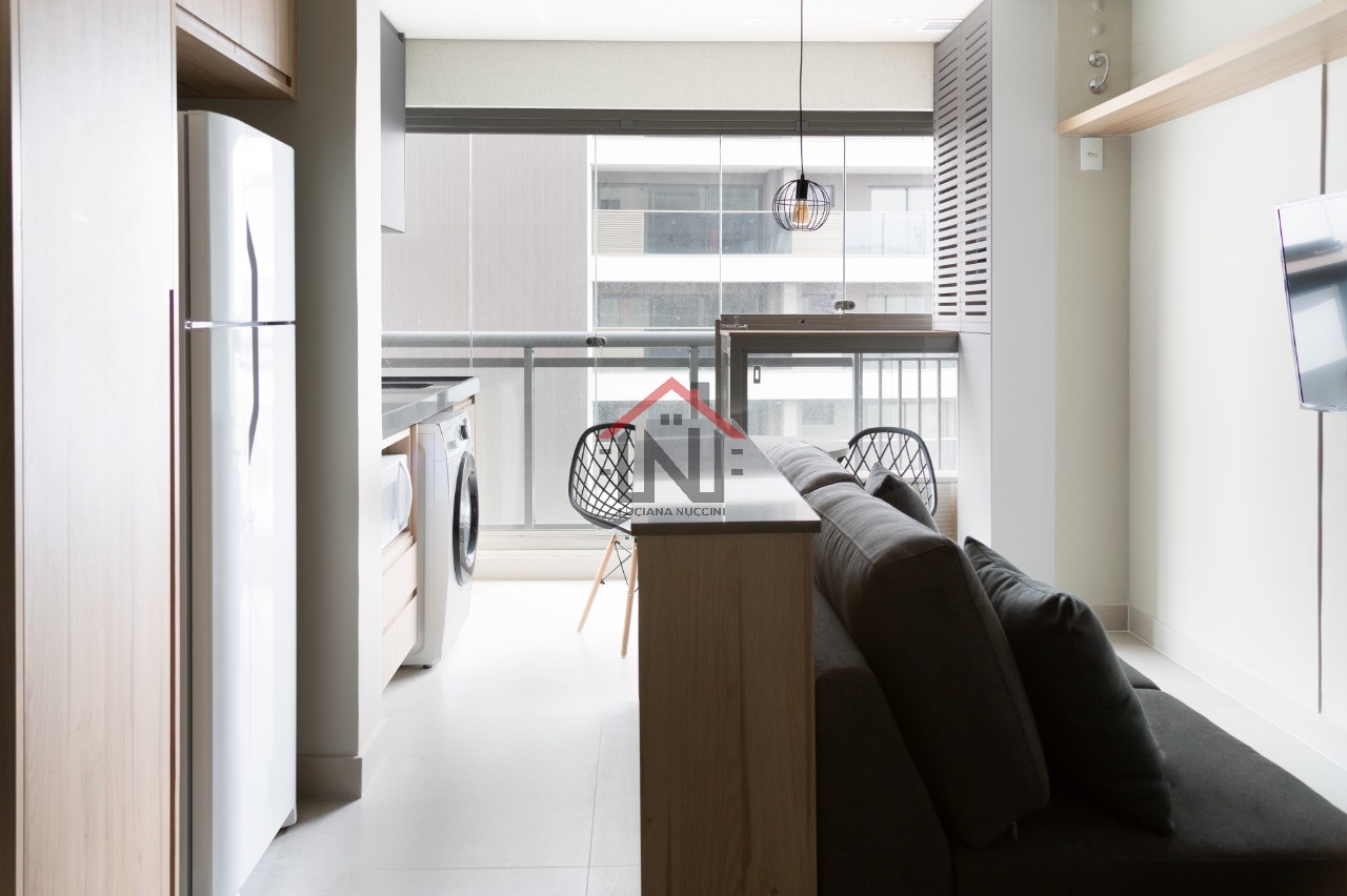 Apartamento para locação em Pinheiros, São Paulo-SP: 1 quarto, 1 banheiro, 1 vaga de garagem, 30m²!