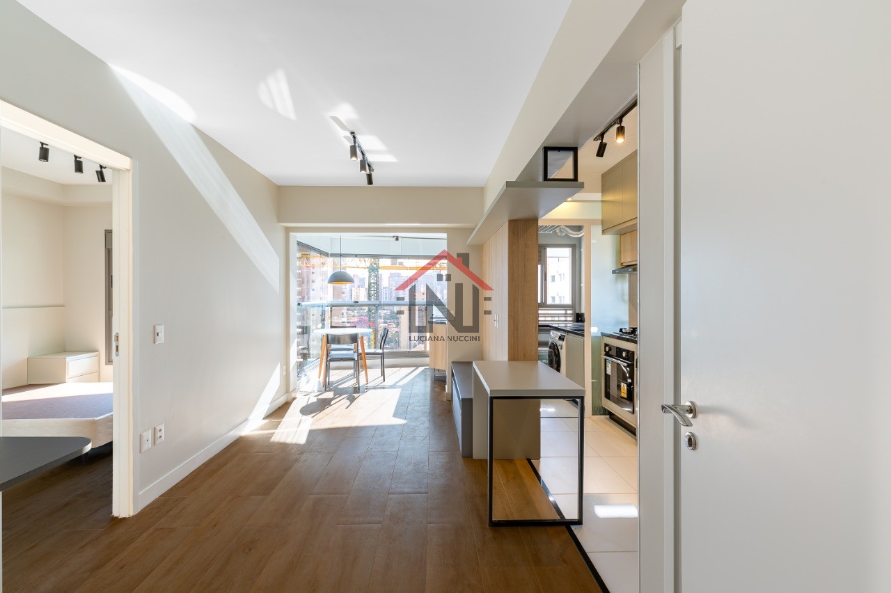 Apartamento para locação em São Paulo-SP, no Jardim das Acácias: 1 quarto, 1 banheiro, 1 vaga de garagem, 50m² de área