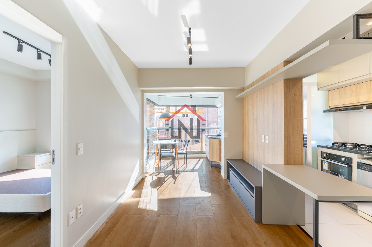 Apartamento para locação em São Paulo-SP, no Jardim das Acácias: 1 quarto, 1 banheiro, 1 vaga de garagem, 50m² de área
