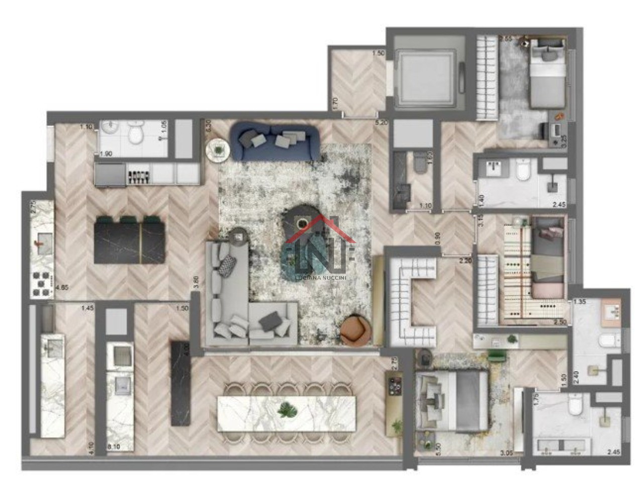 Imperdível Apartamento à Venda em São Paulo-SP na Vila Clementino: 3 Quartos, 2 Salas, 5 Banheiros, 158m² de Área