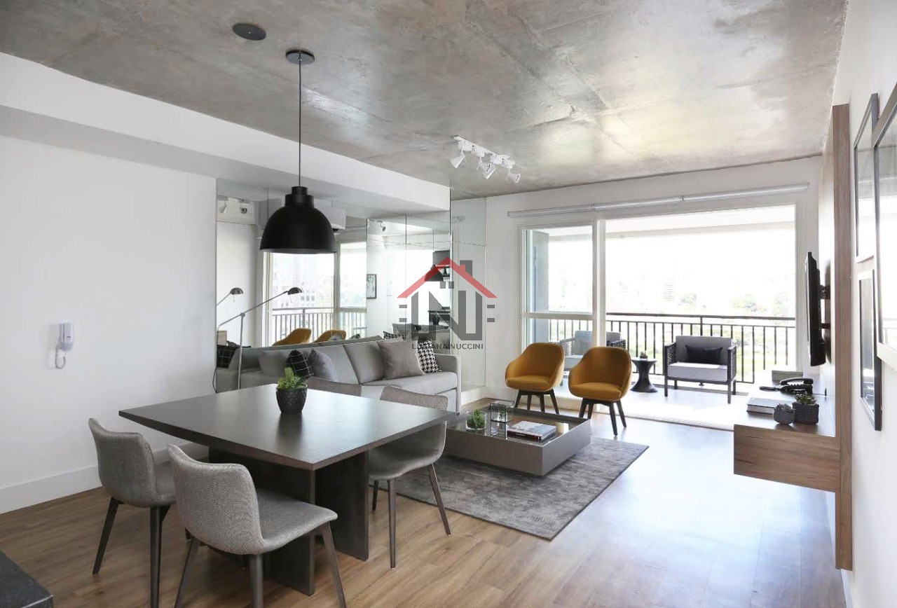 Apartamento para locação de alto padrão na Cidade Monções, São Paulo: 1 quarto, 1 sala, 2 banheiros, 1 vaga - 70m²