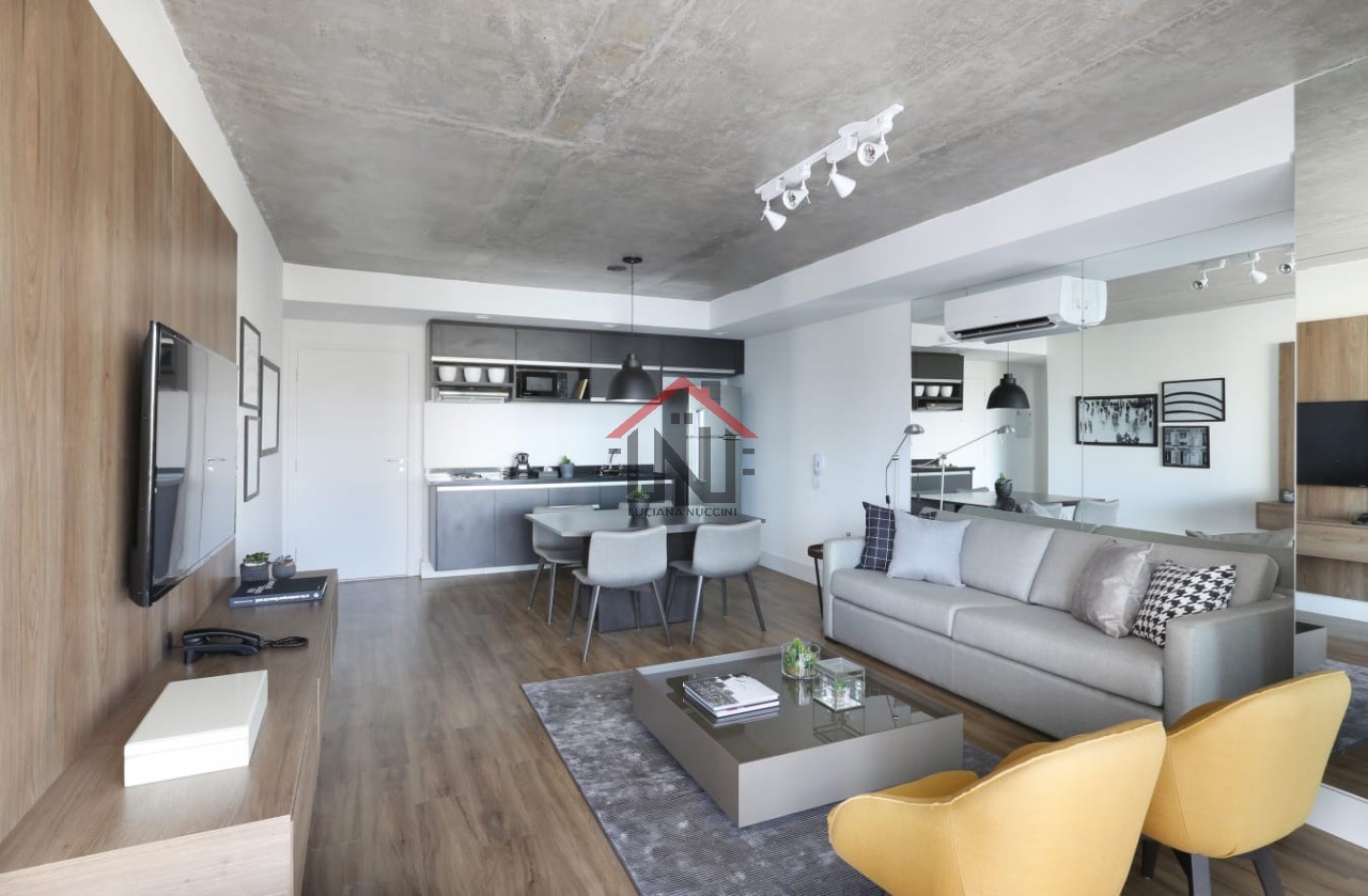 Apartamento para locação de alto padrão na Cidade Monções, São Paulo: 1 quarto, 1 sala, 2 banheiros, 1 vaga - 70m²