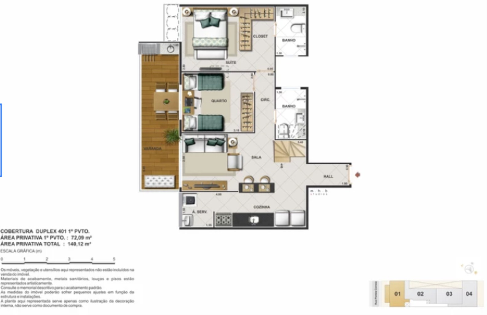Cobertura, 2 quartos, 140 m² - Foto 15