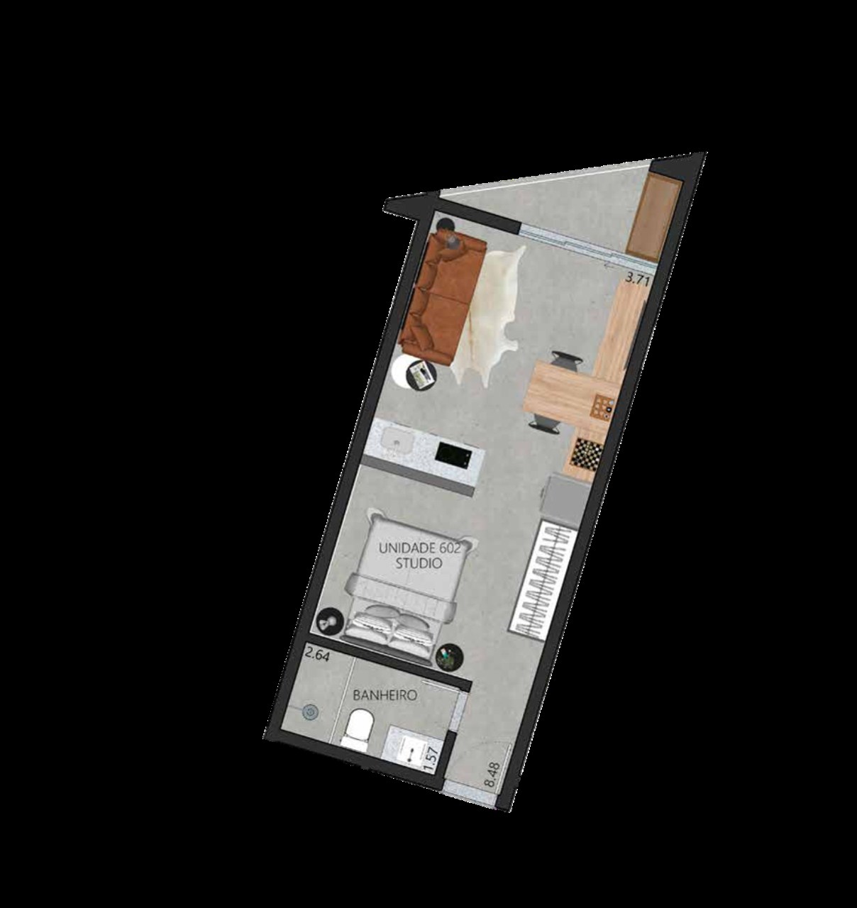 Apartamento, 1 quarto, 52 m² - Foto 49