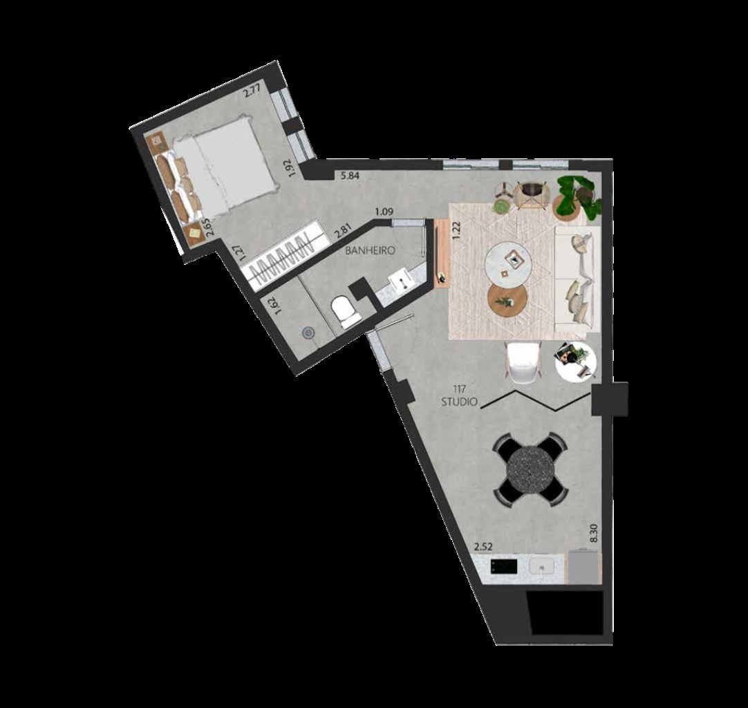 Apartamento, 1 quarto, 52 m² - Foto 42