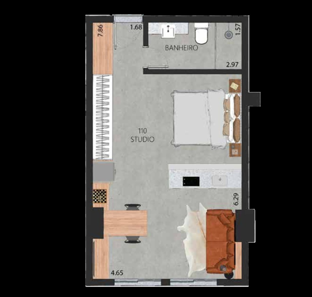 Apartamento, 1 quarto, 52 m² - Foto 35