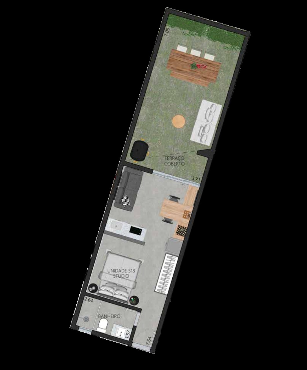 Apartamento, 1 quarto, 52 m² - Foto 44