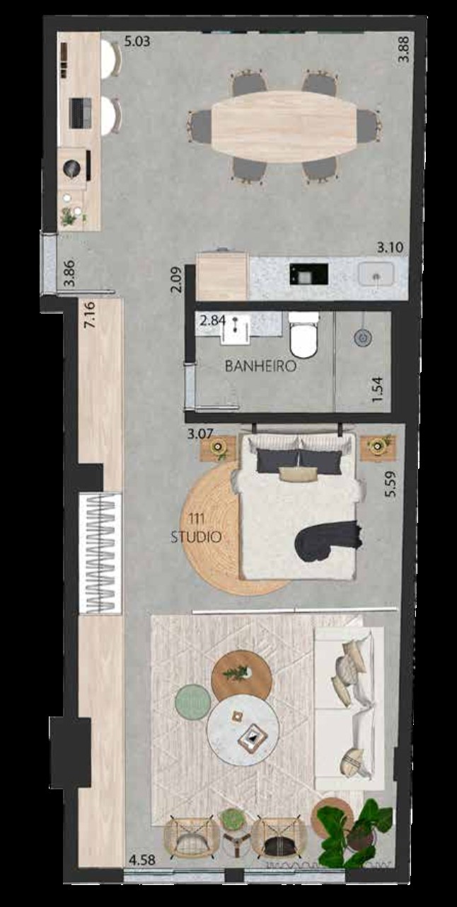 Apartamento, 1 quarto, 52 m² - Foto 36