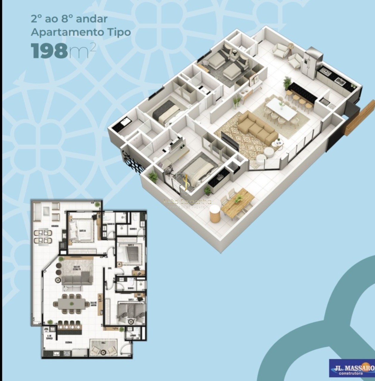 Apartamento à venda com 3 quartos, 160m² - Foto 2