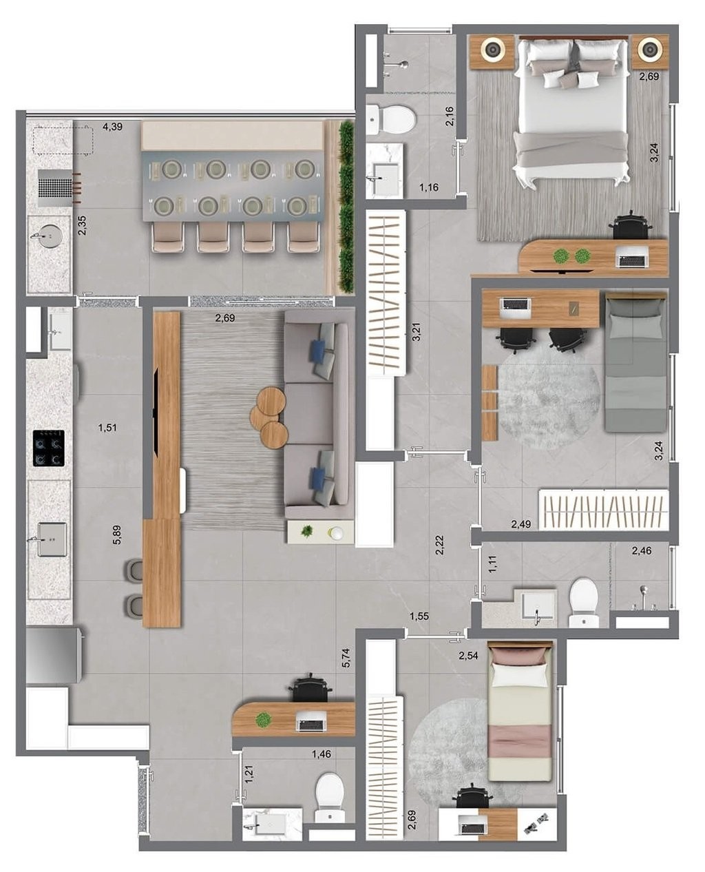 Apartamento, 2 quartos, 67 m² - Foto 18