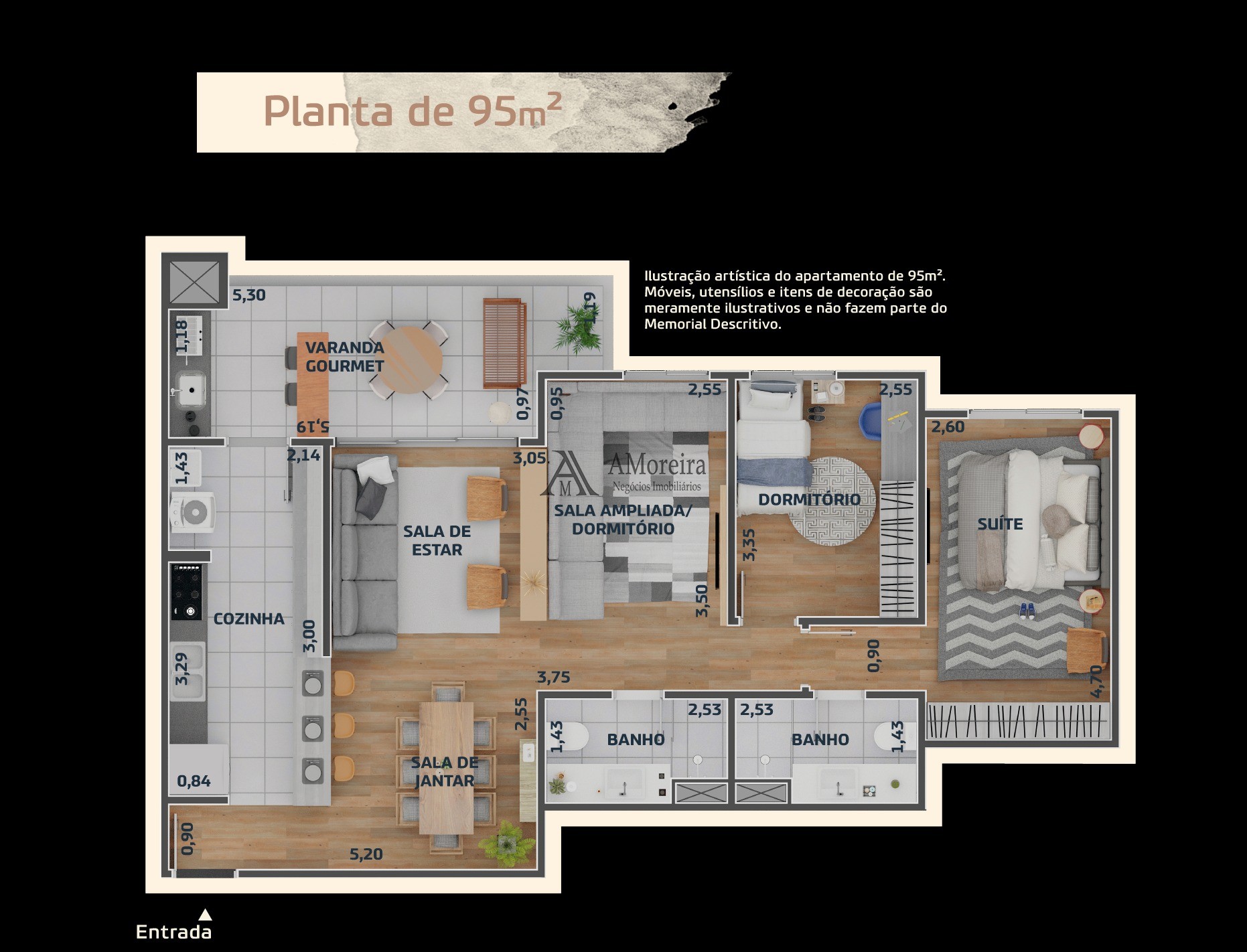 Apartamento condomínio odeon residencial 95,85 m² apto 4,68 