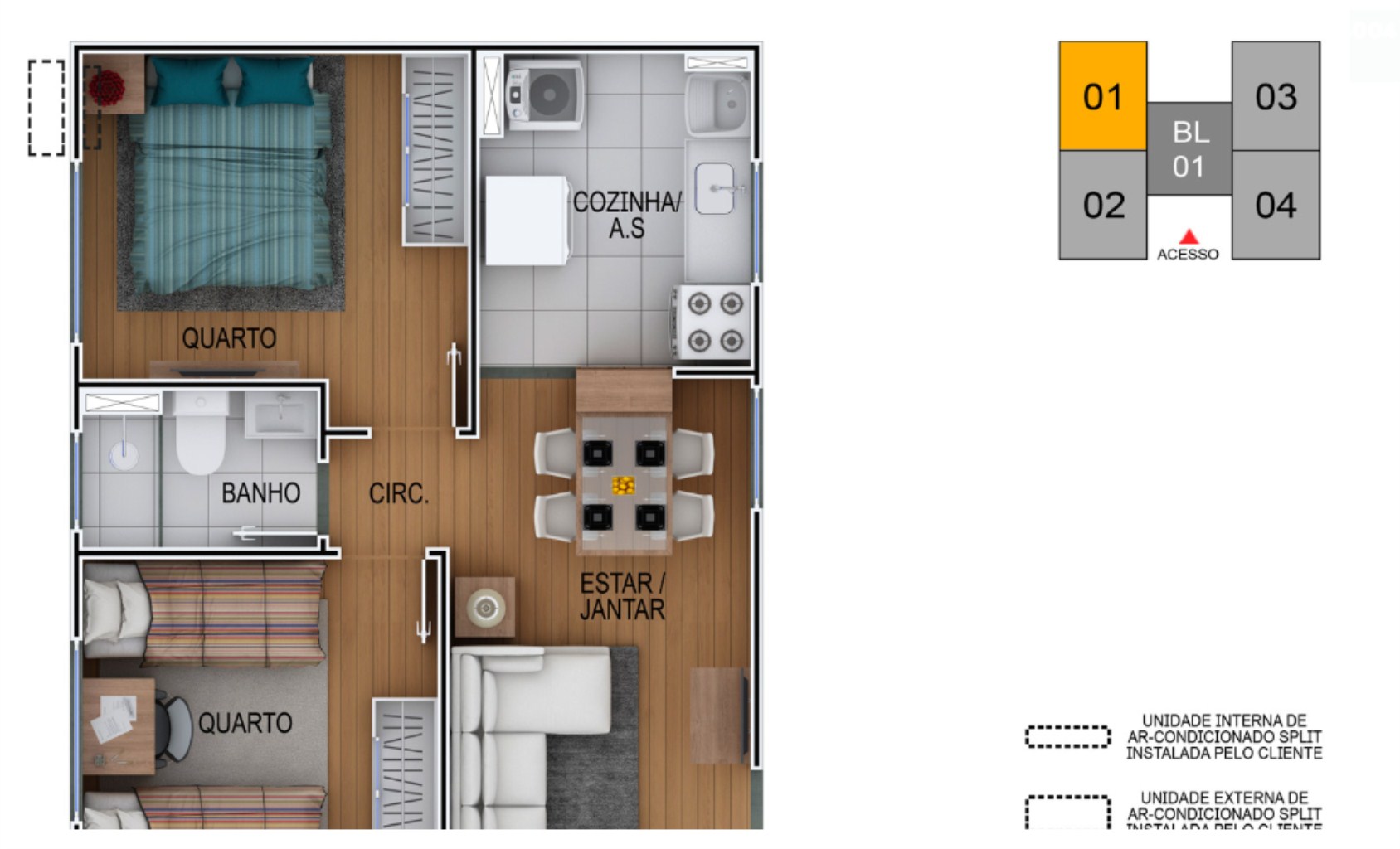 Apartamento, 2 quartos, 40 m² - Foto 10