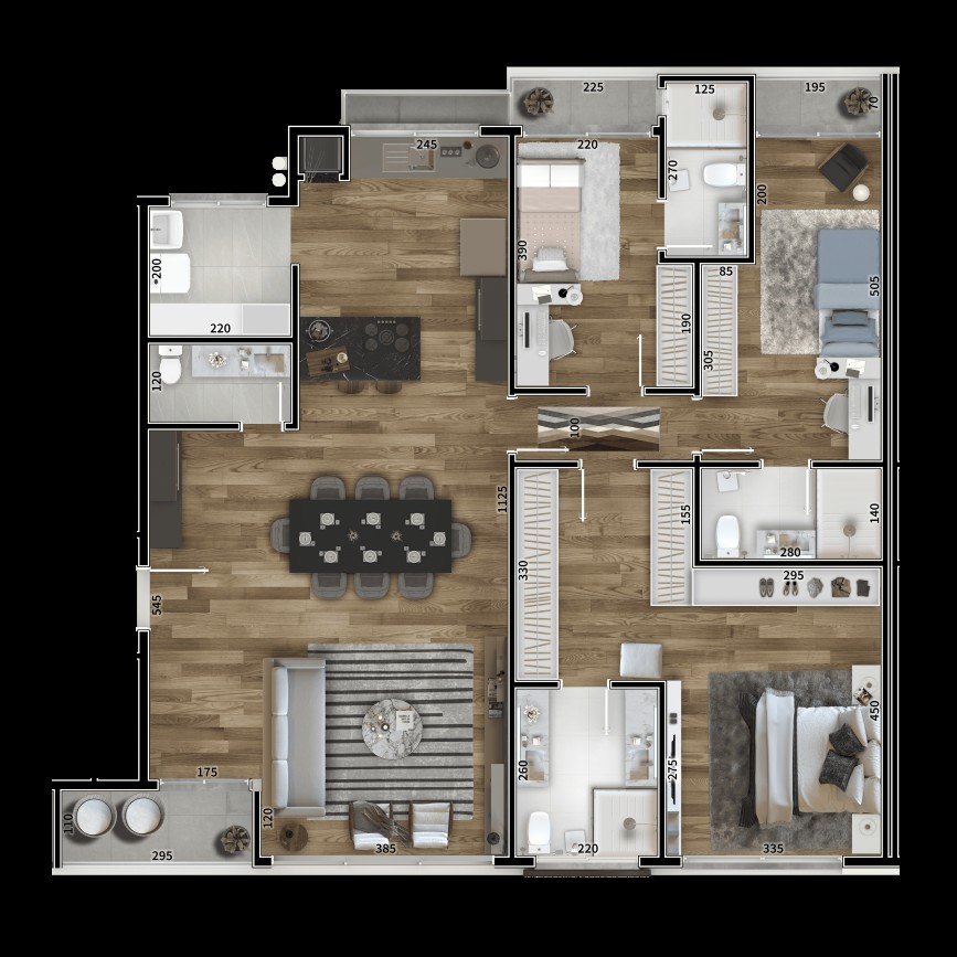 Apartamento à venda com 3 quartos, 137m² - Foto 17