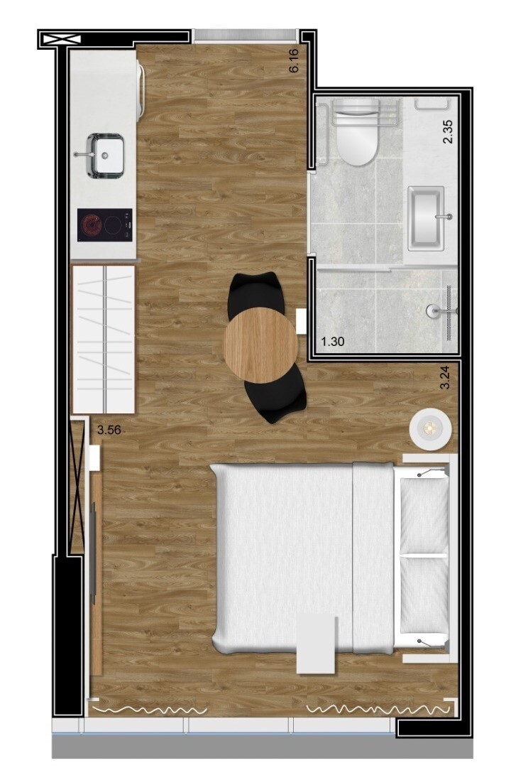 Apartamento, 1 quarto, 23 m² - Foto 22