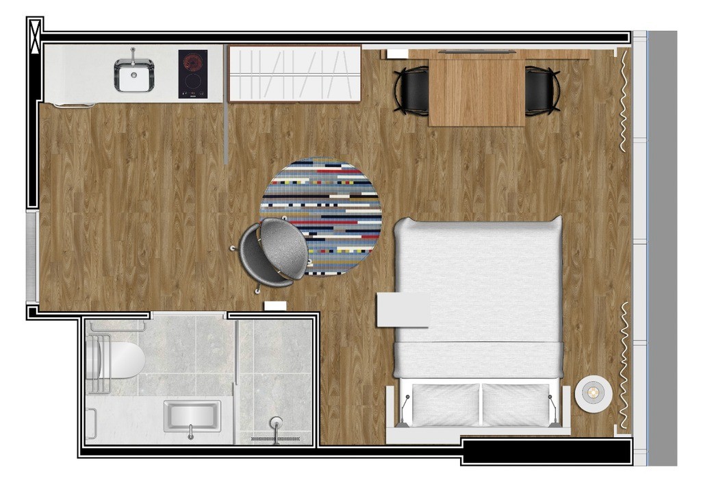 Apartamento, 1 quarto, 23 m² - Foto 23