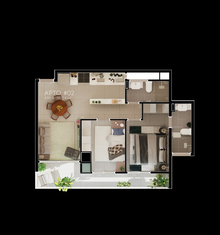 Apartamento, 2 quartos, 53 m² - Foto 22