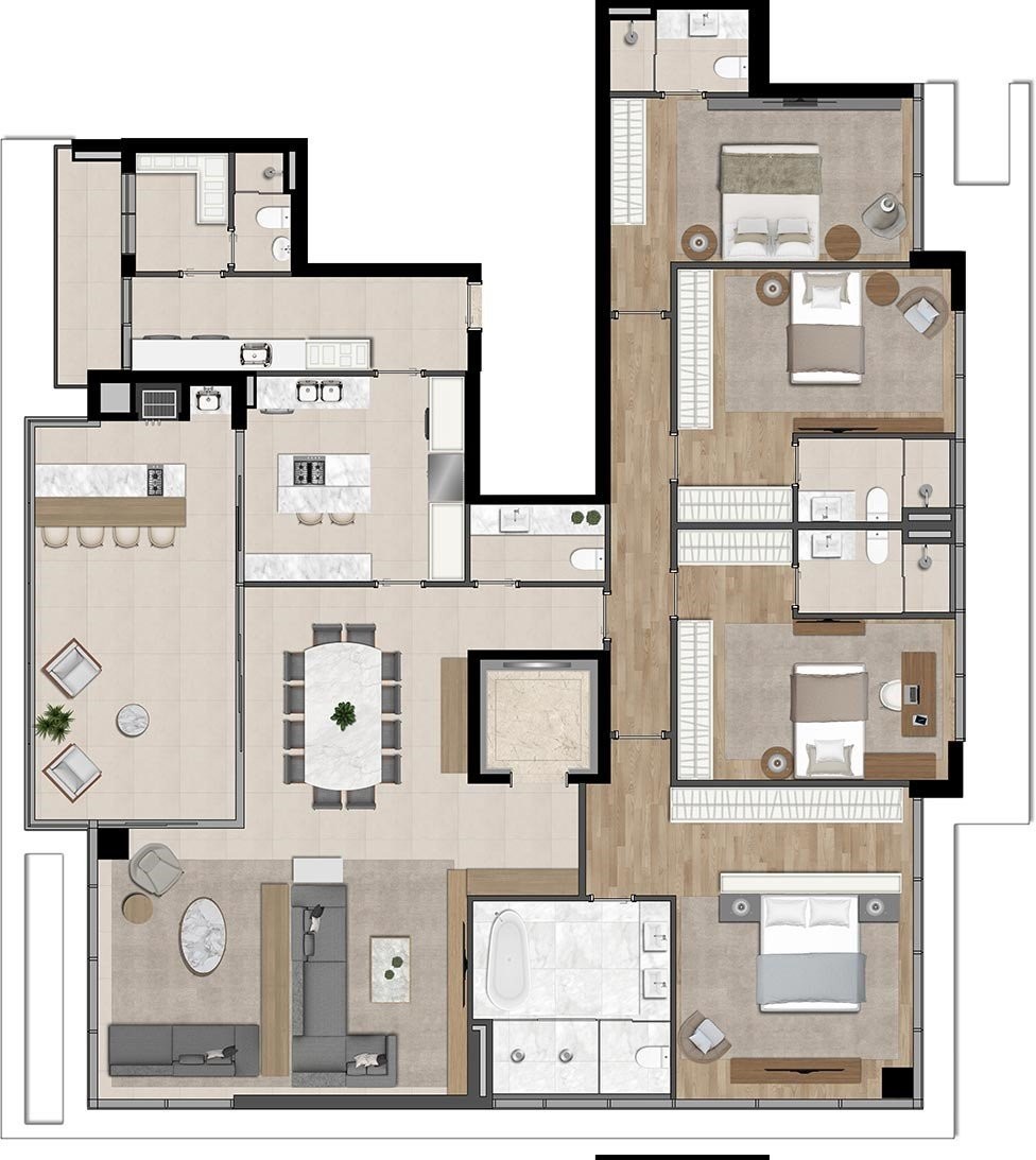 Apartamento, 4 quartos, 346 m² - Foto 46