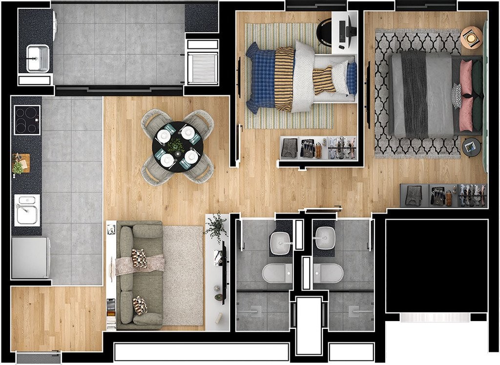 Apartamento, 2 quartos, 59 m² - Foto 22