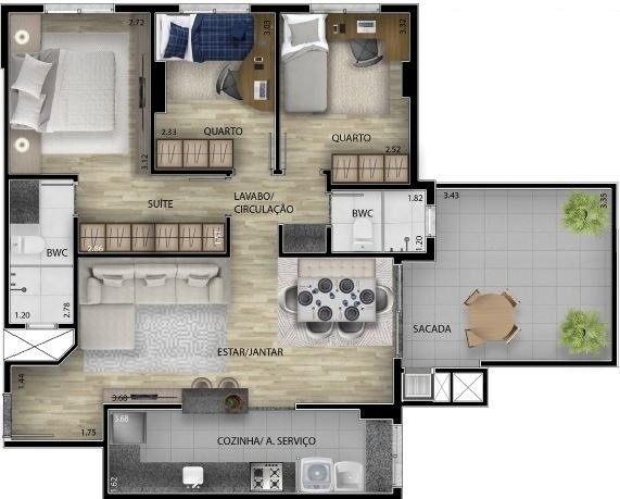 Apartamento, 3 quartos, 78 m² - Foto 27