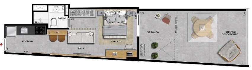 Apartamento, 1 quarto, 37 m² - Foto 19