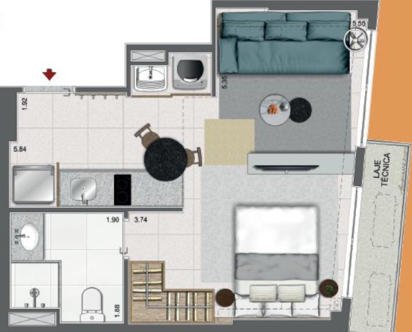 Apartamento, 1 quarto, 51 m² - Foto 25
