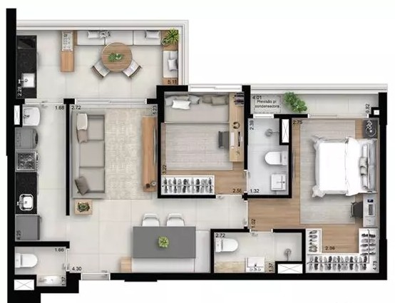 Apartamento, 2 quartos, 74 m² - Foto 8