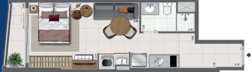 Apartamento, 1 quarto, 51 m² - Foto 22