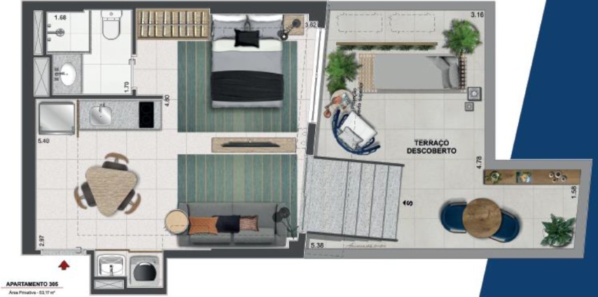 Apartamento, 1 quarto, 51 m² - Foto 33