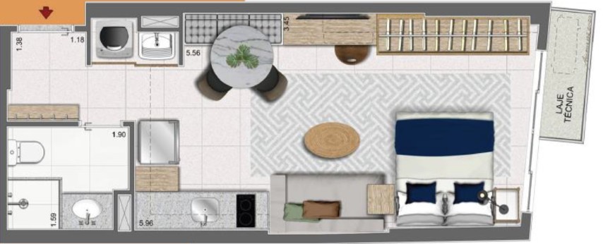 Apartamento, 1 quarto, 51 m² - Foto 23