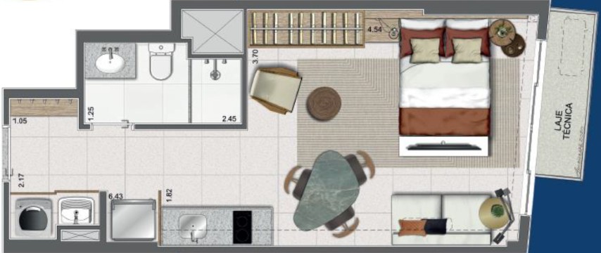 Apartamento, 1 quarto, 51 m² - Foto 21