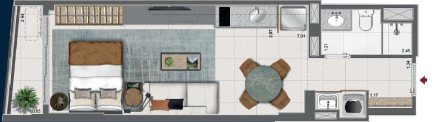 Apartamento, 1 quarto, 51 m² - Foto 28