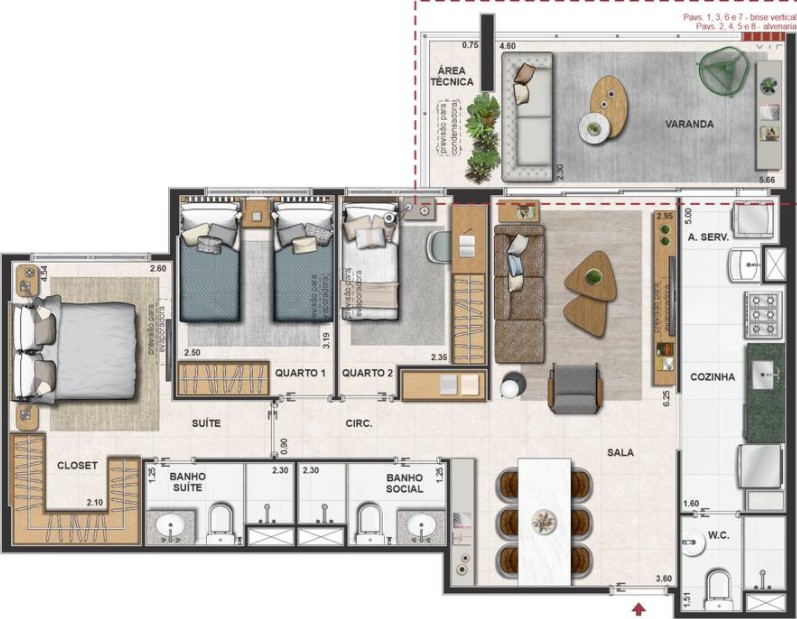 Apartamento, 3 quartos, 91 m² - Foto 70
