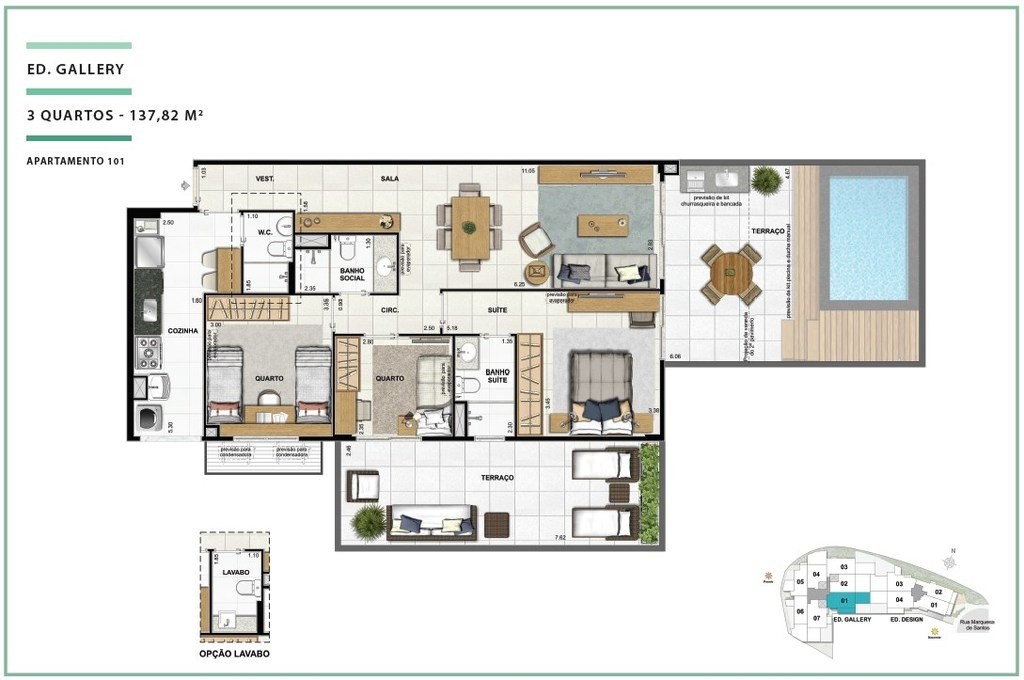 Apartamento, 3 quartos, 97 m² - Foto 33