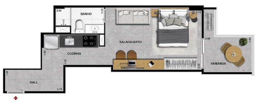 Apartamento, 1 quarto, 37 m² - Foto 16