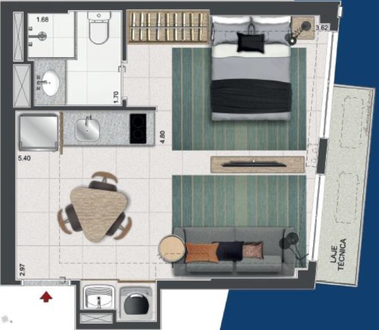 Apartamento, 1 quarto, 51 m² - Foto 26