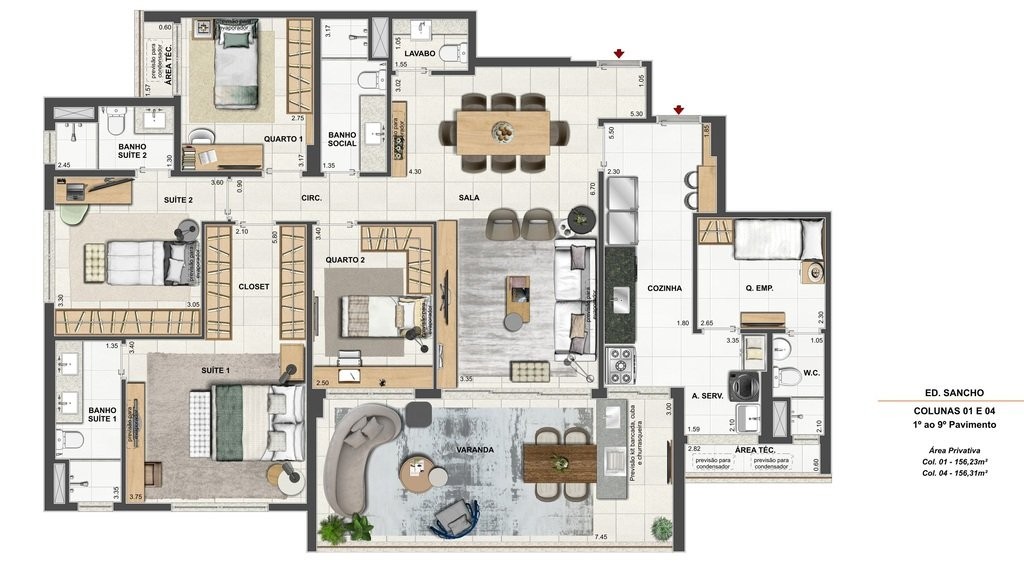 Apartamento, 4 quartos, 158 m² - Foto 50
